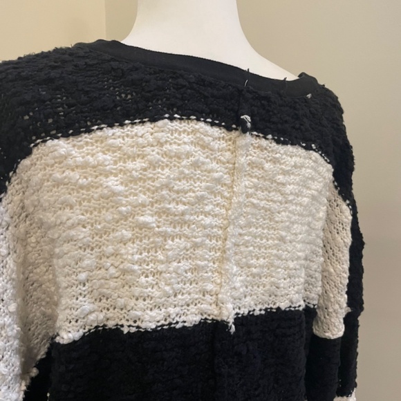 Free People Boucle White & Black Sweater - Picture 5 of 7